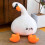 Grappig kussen met eendje, wit design, 18x18 inch 4