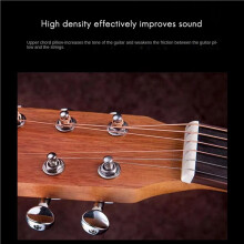 8 Pcs 6 String Acoustic Guitar Bone Bridge Saddle 72mm and Nut 43mm Bone Nut Top Folk Pillow Folk Bottom Pillow