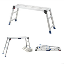 Vouwbare Werkplatform 1016x305 mm-Duoku-met Verstelbare Hoogte 584-876 mm, Aluminium Ladder