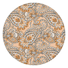 Rond tafelkleed van 112 cm (44 inch), waterdicht Oxford-stof met paisleyprint.