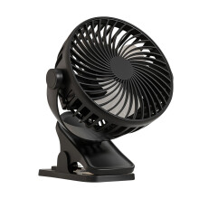Opklembare bureauventilator met 3 snelheden, draagbare, oplaadbare miniventilator
