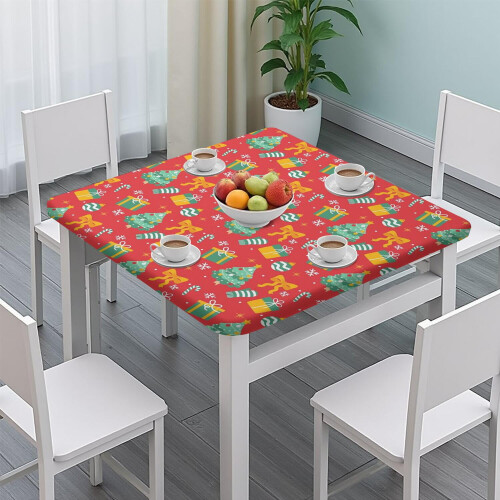 Kersttafelkleed, machinewasbaar, 34x34 inch, elastisch 2