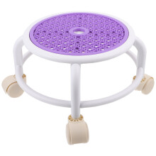 LEORX Rollhocker aus Kunststoff, rundes Design, 1 Stück