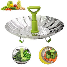 Stainless Steel Folding Vegetable Steamer Basket with