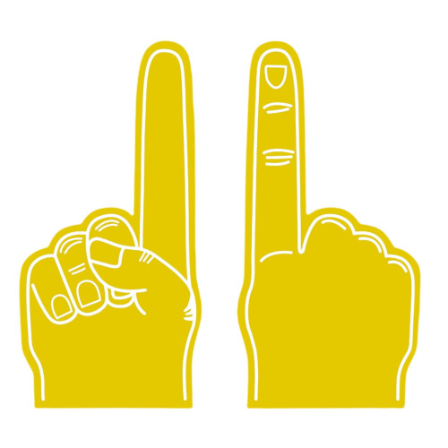 Schaumstoff-Finger-Handstütze für Sportfans (groß)