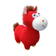 Peluche de poni rojo, muñeco de caballo de peluche suave de 23 cm.