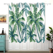 Tende oscuranti con motivo palme tropicali, set da 2 pezzi, 63x55 pollici