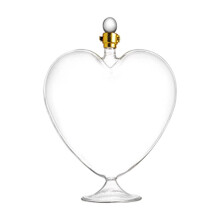 Hartvormige whiskyfles van borosilicaatglas, 530 ml