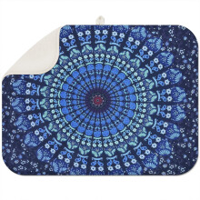 Tapis d'égouttage de cuisine bohème à motif floral en microfibre 45 x 60 cm