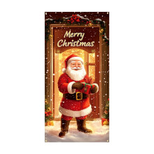 Vianočný kryt dverí Santa Clausa71x35 palcov