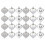 Heart-Shaped Christmas Tree Ornaments Silver 24 PCS 1