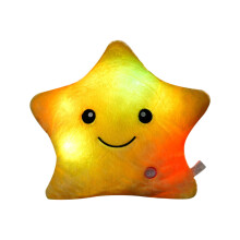 Plyšový vankúš DAMAI LED Twinkle Star modrý 1 ks