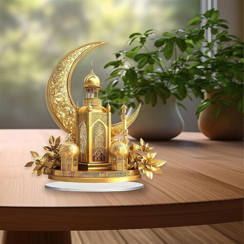 Ornamento a forma di castello per Eid al-Fitr, acrilico, 1 pezzo