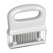 Ablandador de carne DAMAI de acero inoxidable, 48 cuchillas, color blanco.