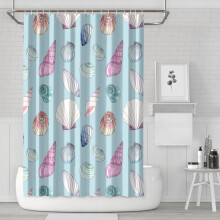 Douchegordijn van schelpen, waterdicht polyester, 72x72 inch