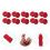Glass Sealant Tip Cap Red 1.3x1.3 cm 2 pcs 6