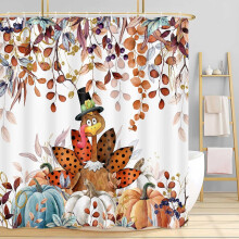 Cuirtín Cithfholcadáin Pumpkin na Tuirce Dearadh Feirme 36x72 orlach