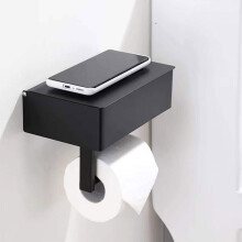 Wall Mount Toilet Paper Holder with Wipes Dispenser and