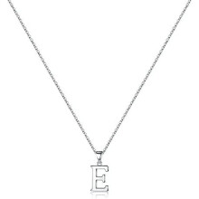 Sterling Silver Initial Pendant Necklace A-Z on Figaro Chain