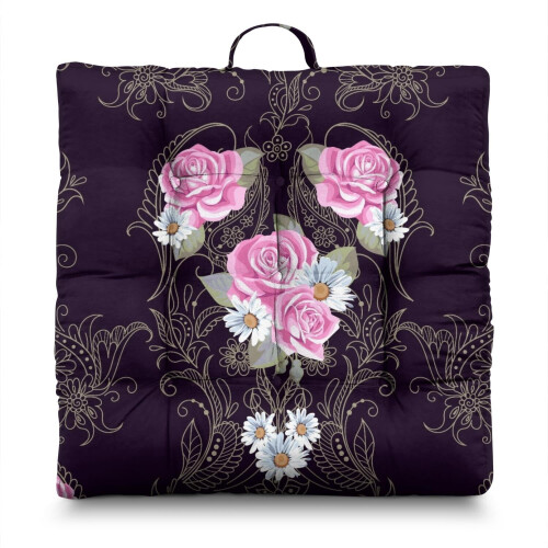 Meditatiekussen Boho Paisley Print Vierkant 22x22