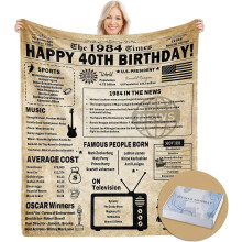 Couverture douce pour le 40e anniversaire d'une femme