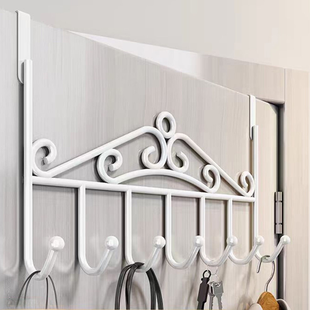 Over-Door Hook Rack Wall-Mounted Coat Organizer 5 Hooks 919886579053
