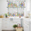 Easter Eggs Kitchen Curtains and Valances Set White Wood 3