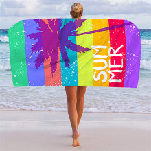 Strandhanddoek met dubbele lus, sneldrogend, zandbestendig badstof