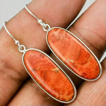 Boho oorbellen met hangertjes voor dames, 925 zilver, toermalijn (paar)