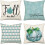 Fodere per cuscini decorativi in stile rustico, set da 4 pezzi, 50x50 cm, blu 1