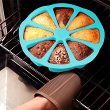 Siliconen cakevorm met 8 gaten, voedselveilig, herbruikbaar.