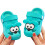 Kinderclogs, mintgrüne Plateau-Sandalen mit Tiermotiv 1