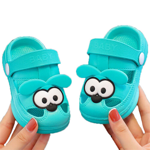 Kinderclogs, mintgrüne Plateau-Sandalen mit Tiermotiv
