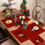 Julbordstabletter med linnetryck, set, 4 delar 1