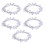 Star Tree Decorations Rattan Silver 5 Pieces 1