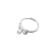 Inel de deget mare din argint sterling cu fluture și fundă pentru femei