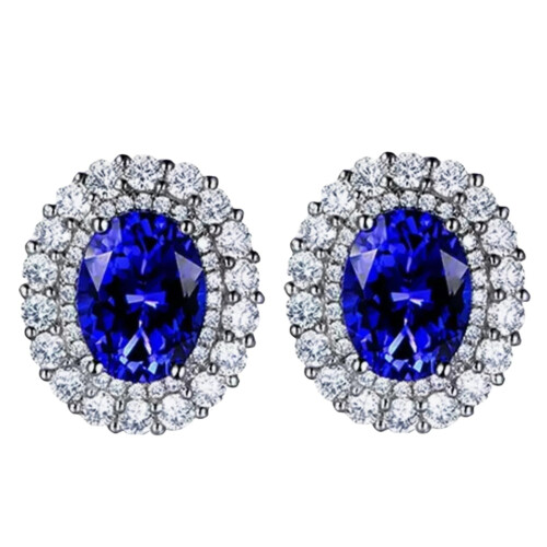 925 Sterling Silver Stud Earrings with Cubic Zirconia 1
