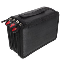 Estuche para lápices negro con compartimentos, 72 ranuras