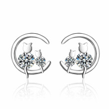 Ohrstecker aus 925er Sterlingsilber mit Zirkonia (1 Paar)