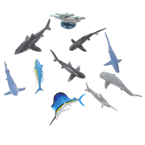 MUSEYA Realistic Sea Life Toy Figures 10-Piece Set