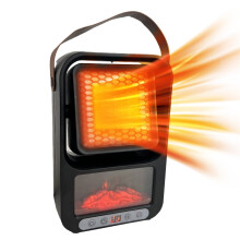 Calefactor de llama con ventilador para el hogar, baño y dormitorio.