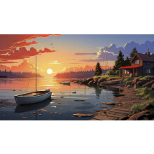 Wooden Sea Landscape Puzzle for Adults 300 Pieces