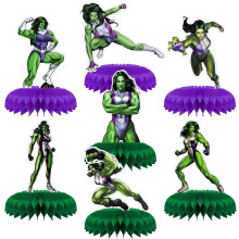 Dekorace na stůl s motivem She-Hulk, 7 ks