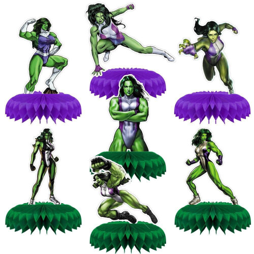 Dekorace na stůl s motivem She-Hulk, 7 ks