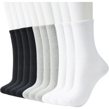 Calcetines de algodón para mujer, transpirables y finos (10 pares)