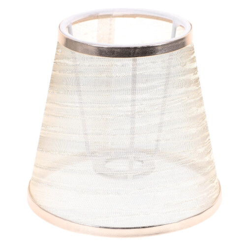 Abajur din material textil transparent, tip tambur, pentru candelabru