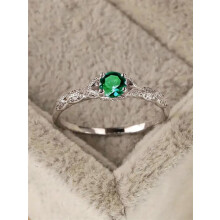 Anel de metal com decoração de zircônia para mulheres, minimalista e romântico.