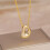 Bubble Letter Necklace Gold Plated Dainty Initial Pendant 1
