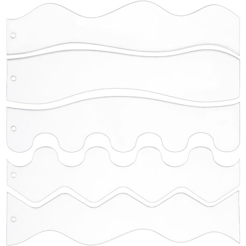 Clear Acrylic Quilting Templates Waves 5 pcs