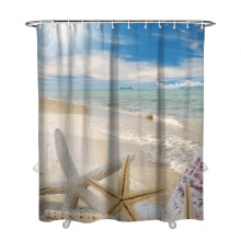 Cortina Starfish Dream Shoreline de 72x84 pulgadas, impermeable